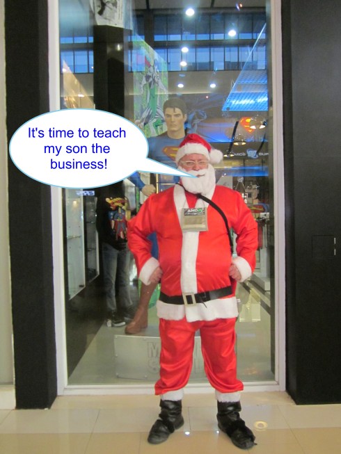 Hugh Fox III as Santa in Bangkok