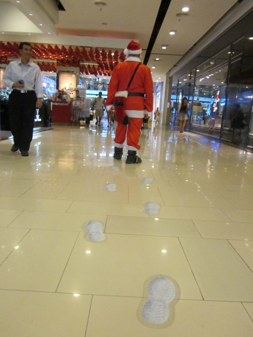 Hugh Fox III as Santa in Bangkok