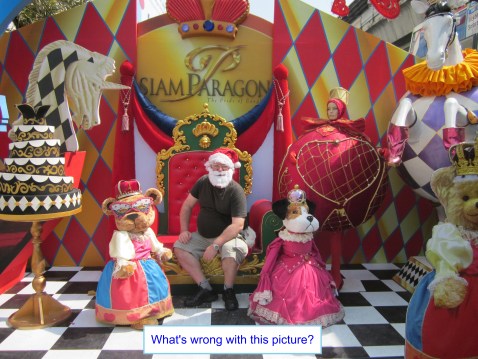 Hugh Fox III as Santa in Bangkok