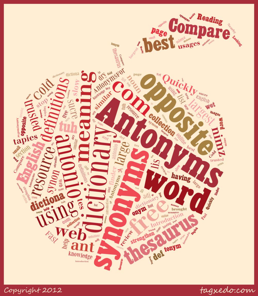 List of Antonyms | Dr. Hugh Fox III