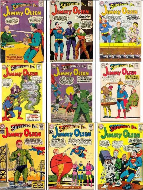 Jimmy Olsen Transformations Collage