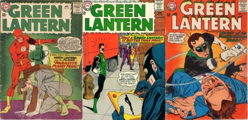 Green Lantern Transformations, Green Lantern Collage Key, Green Lantern #20, Phantom Green Lantern, Green Lantern #29, Half Body Green Lantern, Green Lantern #36, Robot Green Lantern 