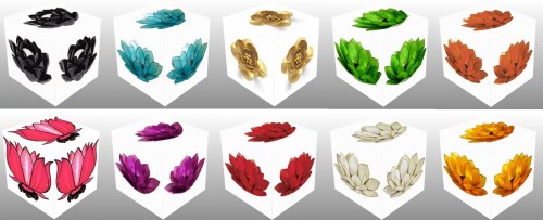 cube, 3D cube, Blue Lotus, Skt., utpala, Tib., ut pa la, Green Lotus, Orange Lotus, Gold Lotus, Pink Lotus, padma, pad ma dmar po, kamala, pad ma chu skyes, pundarika, pad ma dkar po, Silver Lotus, Yellow Lotus, Purple Lotus, Red Lotus, collage