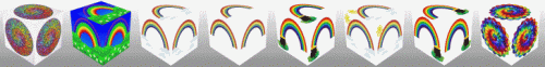 Rainbow over field, Rainbow and two clouds cube, Rainbow alone, Rainbow with pot on the left, Rainbow with pot on the right, Rainbow and two clouds and sun, 3Dcube, dice, dice, Good Luck, banner