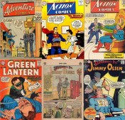 Robot Transformations, Robot Collage Key, Action Comics #225, Robot Superman, Action Comics #, Clark Kent Metallo, Adventure Comics #237, Ma and Pa Kent Robots, Green Lantern #36, Green Lantern Robot, Jimmy Olsen #70, Robot Jimmy Olsen, Jimmy Olsen #130, The Computer-Man of Steel, 