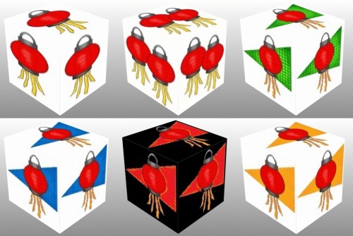 3D cube, dice, Good Luck, Chinese Good Luck, Chinese, Chinese Lantern