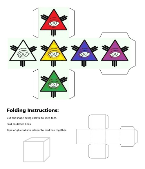 3D cube, dice, Eye of Providence, B&W Eye of Providence, Blue Eye of Providence, Green Eye of Providence, Purple Eye of Providence, Red Eye of Providence, Yellow Eye of Providence, Violet Eye of Providence