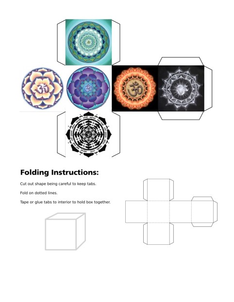 cube, 3d cube, Om symbol, black om, blue om, gold om, green om, orange om, purple om, red om, mandala
