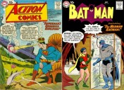 Underwater Transformations, Underwater Collage Key, Batman #118, Merman Batman, Superman #244, Superman’s Undersea Kingdom