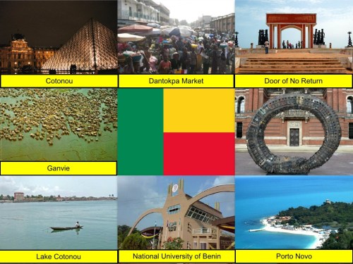 Benin Collage Benin Flag, Cotonou, Dantokpa Market, Ganvie, Lake Cotonou, National University of Benin, Porto Novo, Romuald Hazoumé