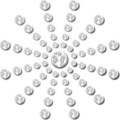 cube, 3d cube, lucky dice, luck symbols, Silver Eye of Fatima, Silver Eye of Providence, Silver Four Leaf Clover, Silver Horseshoe, Silver Maneki Neko, Silver Om, Silver Ying Yang, collage, banner