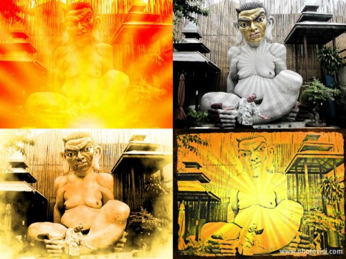 Statue Hugh Fox Collage resize