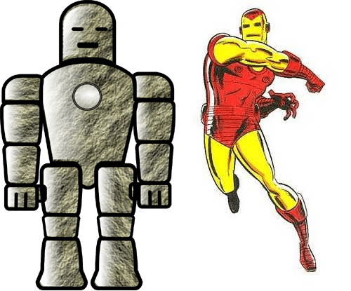 21Stone Man vs Iron Man