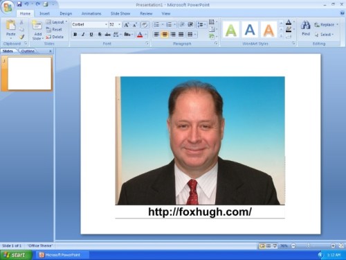 Hugh Fox and PowerPoint