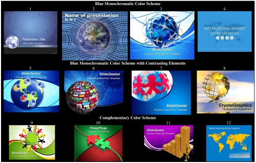 International PowerPoint Template Collage Exercise