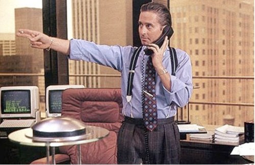 1Michael Douglas as Gordon Gekko