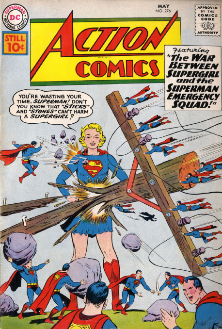 2 Comic Book Merged Humans - Supergirls vs the Superman Emergency Squad - Action 276