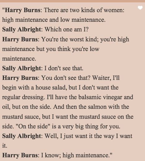 when-sally-met-harry-quotes-high-vs-low-maintenance